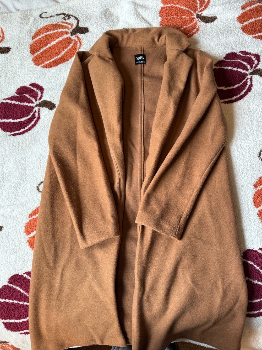 Zara Tan Open-Front Trench Coat